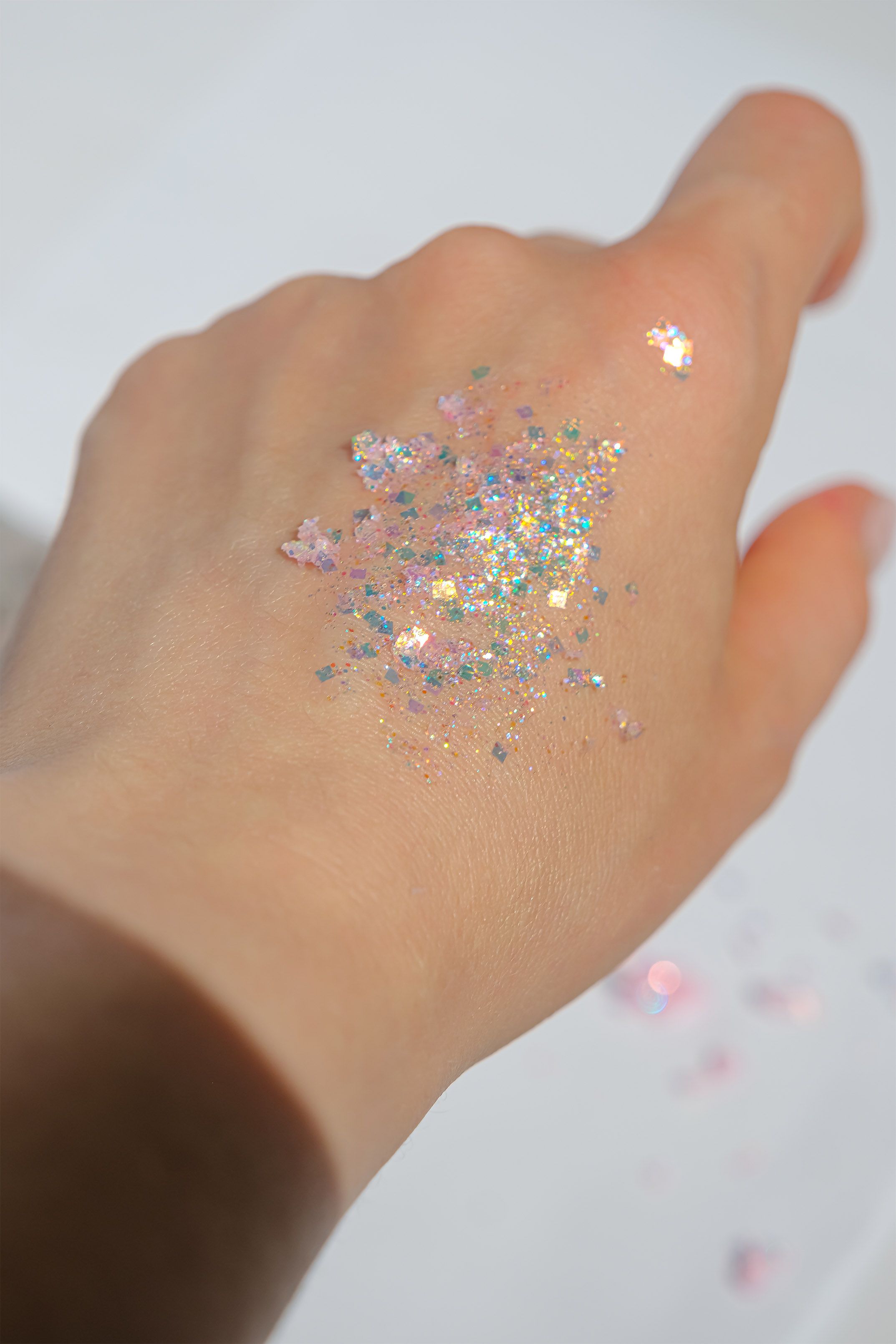 glitter swatch photography